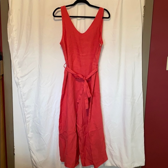 Other - Coral Linen Jumpsuit